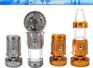 Large Solar Lantern Powered LED Light & Fan