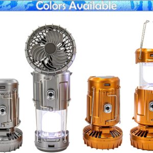 Large Solar Lantern Powered LED Light & Fan